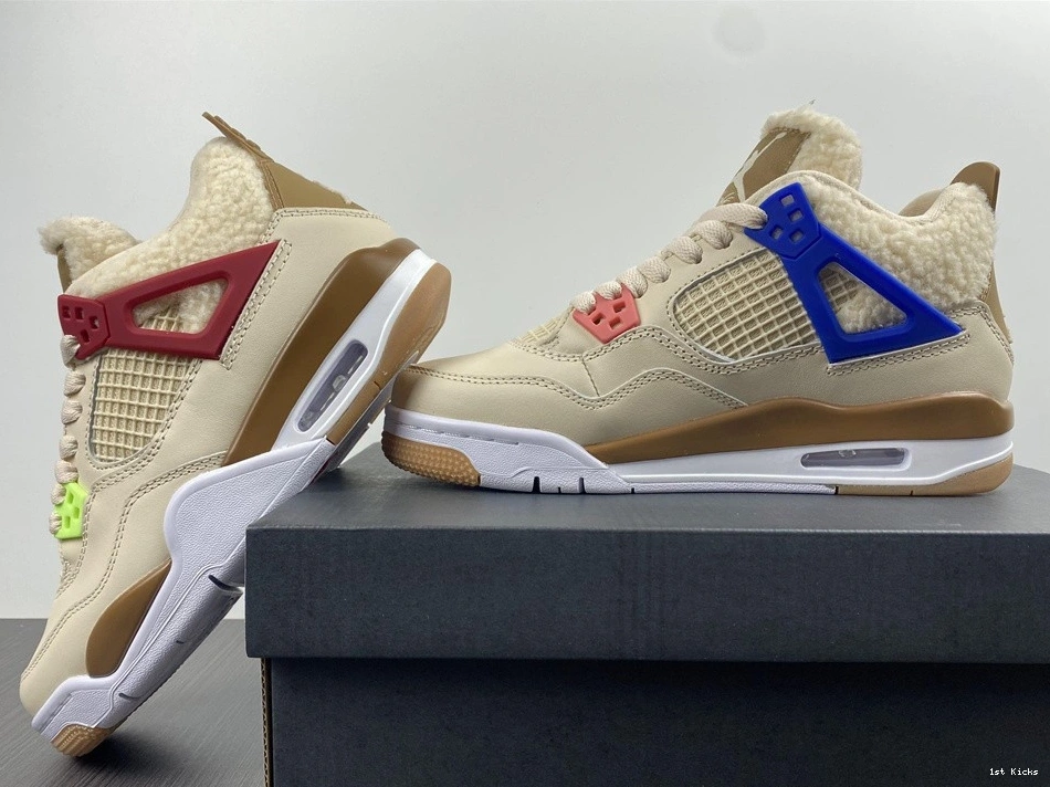 4 DC0790-103 Jordan Blue Shoes Beige Blue Air Retro Red 1204